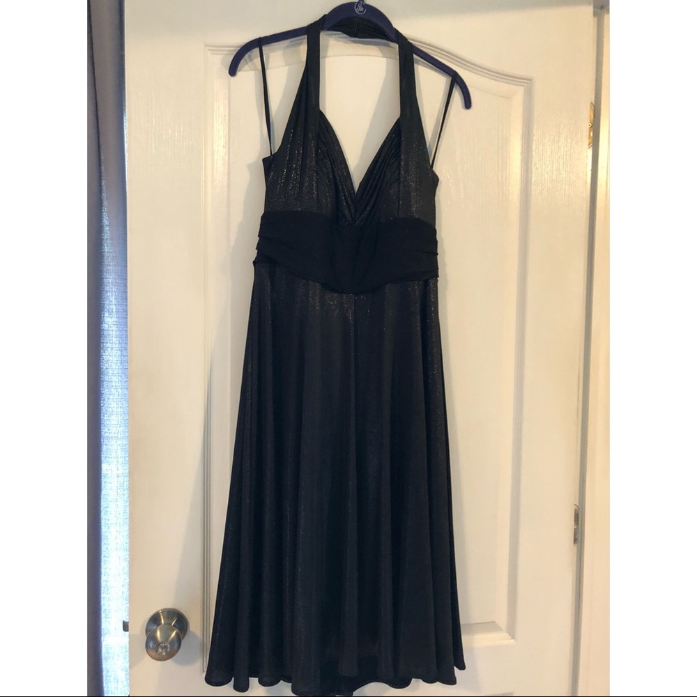 3/$20 Black halter evening dress
